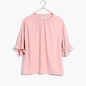 Madewell Clipdot Ruffle Top